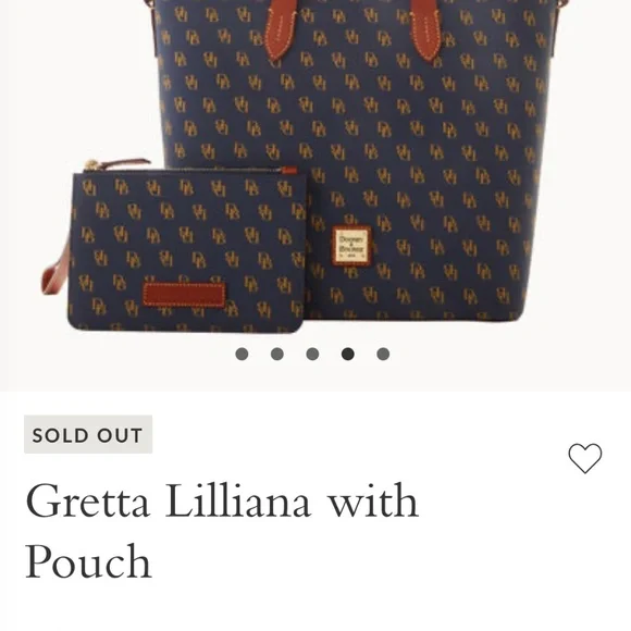 NWT Dooney & Bourke “Greta Lilliana” tote and pouch